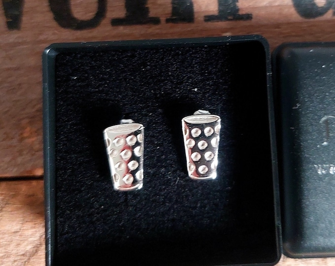 Dubbeglas Ohrstecker 925er Sterlingsilber