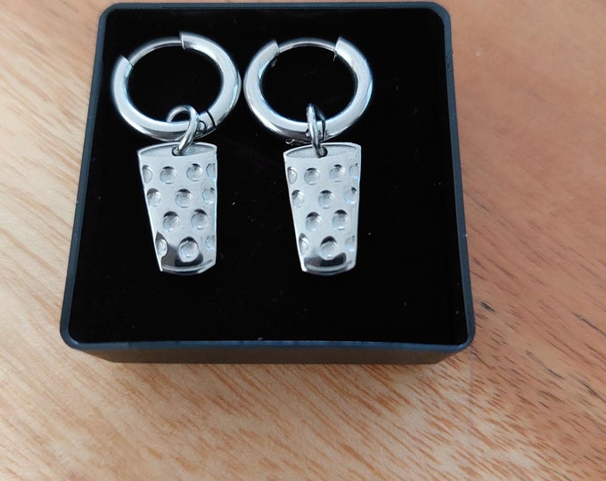 Creolen Dubbeglas silberfarben