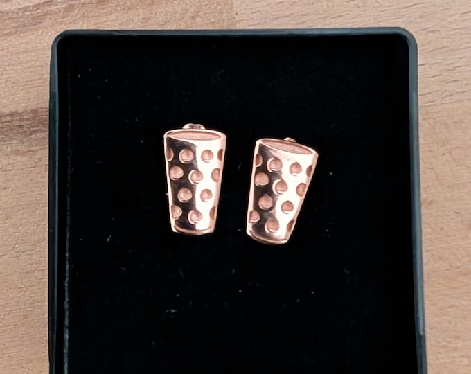 Dubbeglas Ohrstecker 925er Sterlingsilber, Rosegold