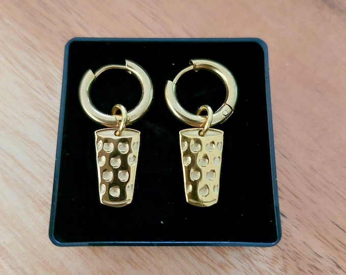 Creolen Dubbeglas goldfarben