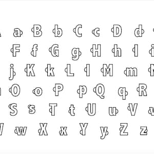 Custom Name Puzzle / A-Z Capital & Lowercase svg láser descarga digital con recortes