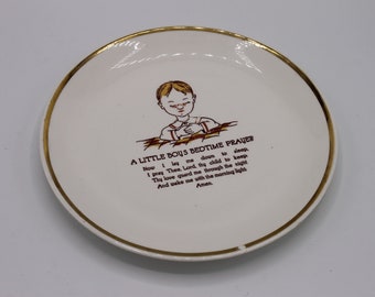 Vintage A Little Boy's Bedtime Prayer Decorative Plate