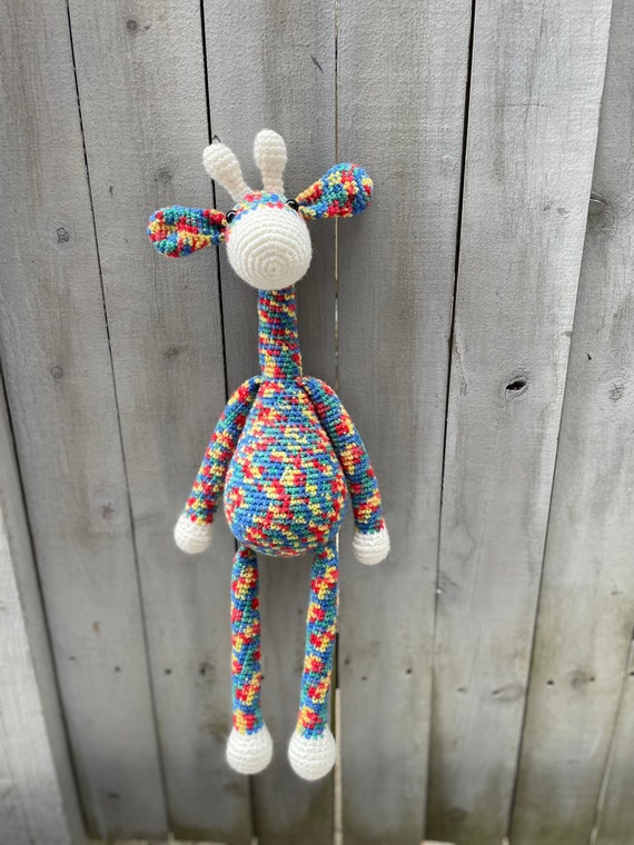 Amigurumi crochet farci longues pattes et cou girafe. Animaux mignons.  Cadeau danniversaire pour garçon en bas âge. Rembourrage de Bas de Noël. -   France