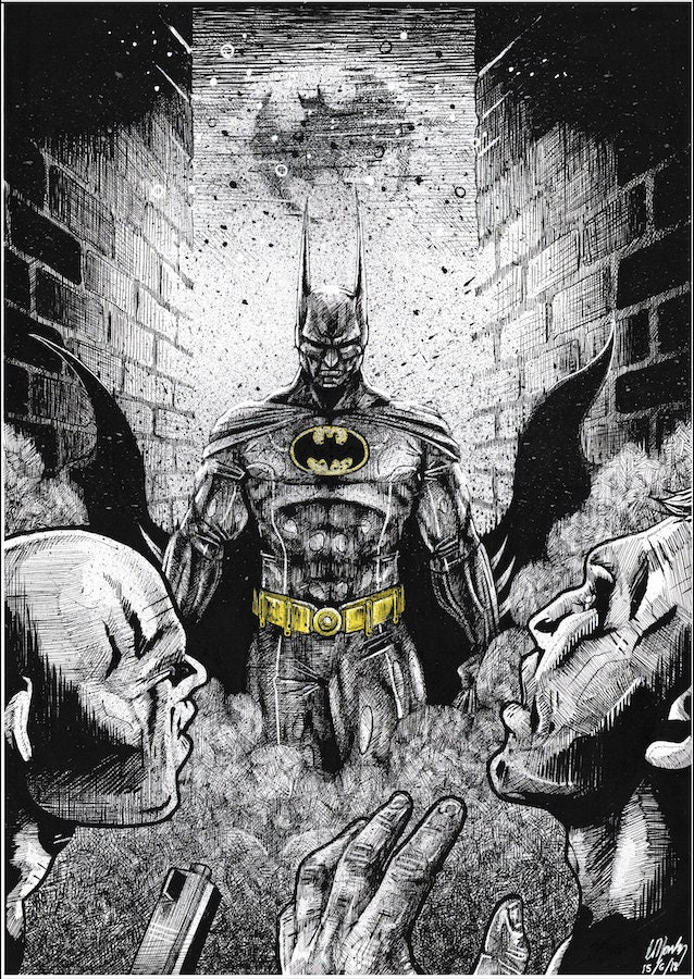 Batman Alleyway Scene Etsy