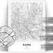 Rome Map Print, Map as Art, Printable Map of Rome Wall Art, Map Gifts, Rome City Map Wall Art ...