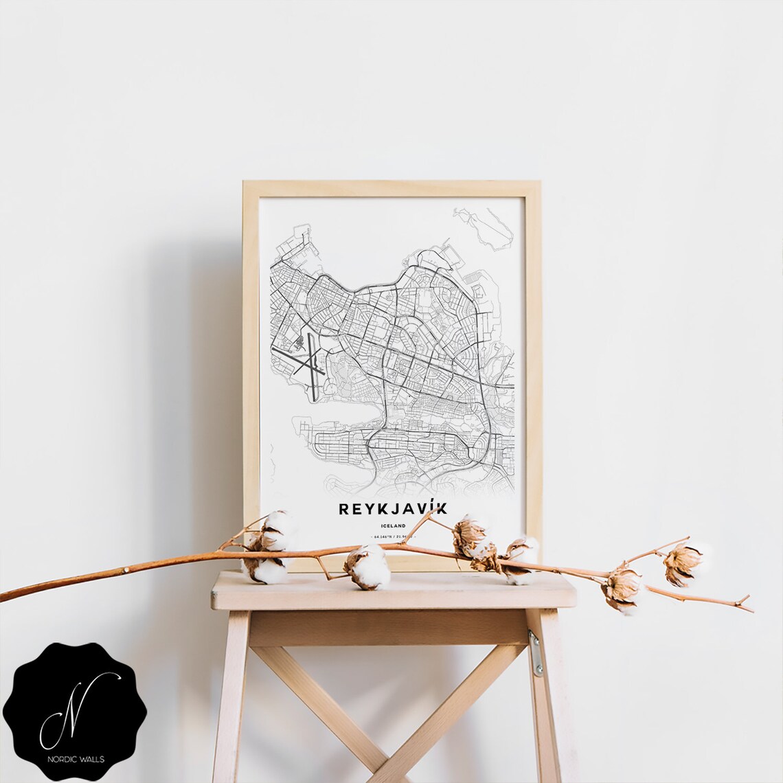 Reykjavik Map Printable Wall Art Maps as Art Reykjavik City - Etsy
