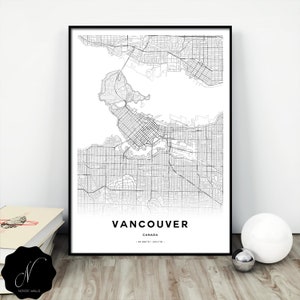 Vancouver Map Print, Maps as Art, Printable Map of Vancouver Wall Art ...