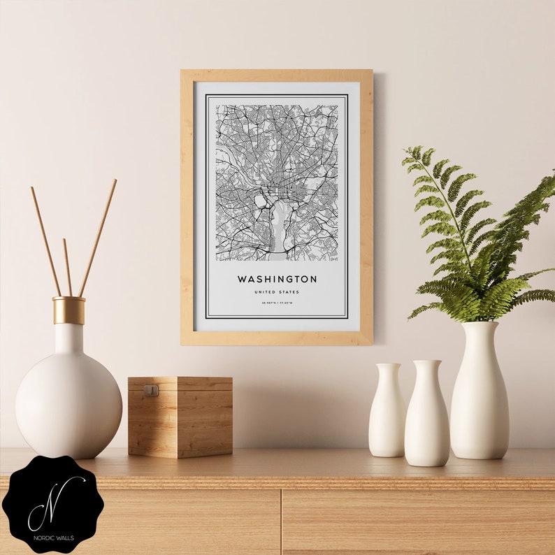 Printable Custom City Map Wall Art, Custom Street Map, Custom Map Wall Art Print, Personalized Map City Map Gift Wall Art Digital Custom Map image 4