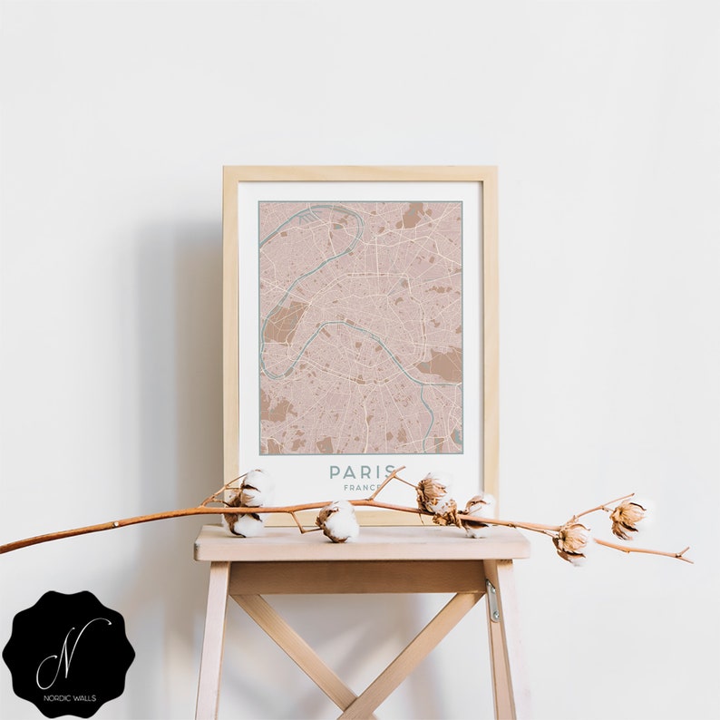 City Map Print Choose Any City Map Wall Art Map Gift Wall | Etsy