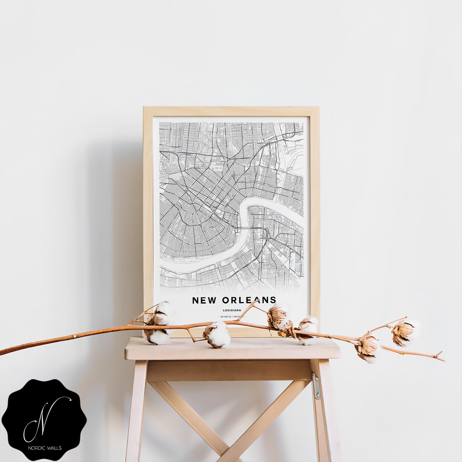 New Orleans Map Prints Maps As Art Printable Map Of New | Etsy