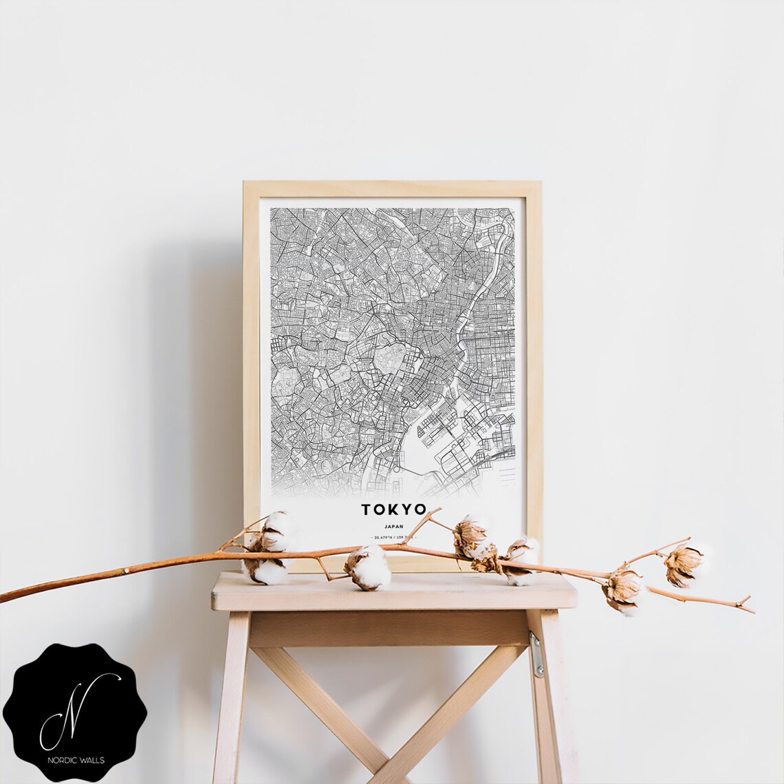 Tokyo Map Print Map as Art Printable Map of Tokyo Wall Art - Etsy