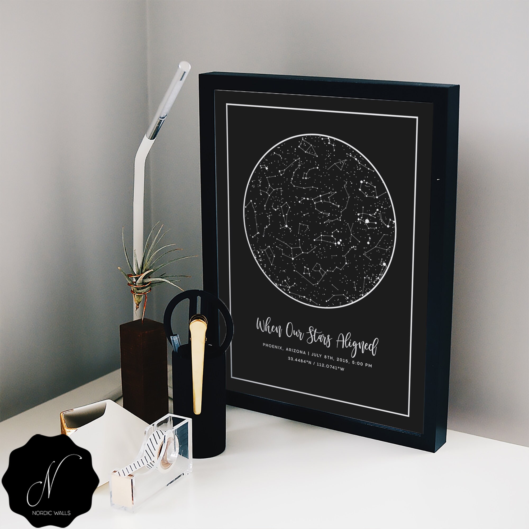 Celestial Star Map First Anniversary Gift Custom Star Map - Etsy