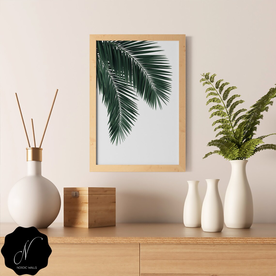Botanical Wall Art Prints Palm Leaves Printable Wall Art Etsy