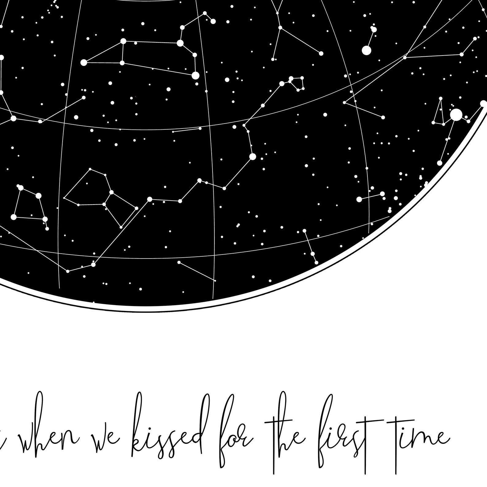 Night Sky Printable Wall Art Engagement Gift Customized Star | Etsy
