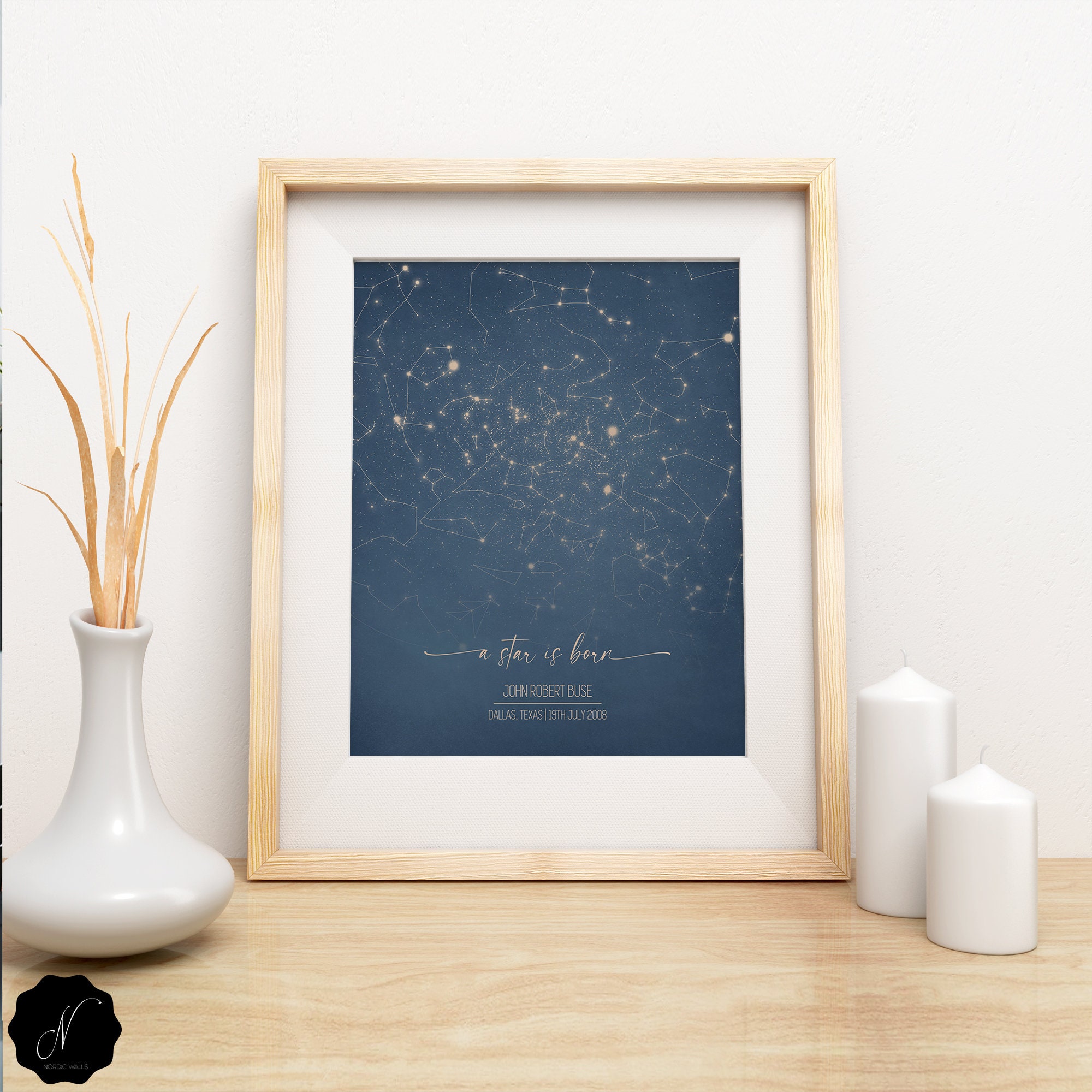 Constellation Map Print, Personalized Star Map, Custom Star Map Poster ...