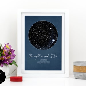 Star Map Print, Star Map By Date, Mapa estelar personalizado, Constellation Map Art, Night Sky Print, Where We Met Star Map, Celestial Map Art