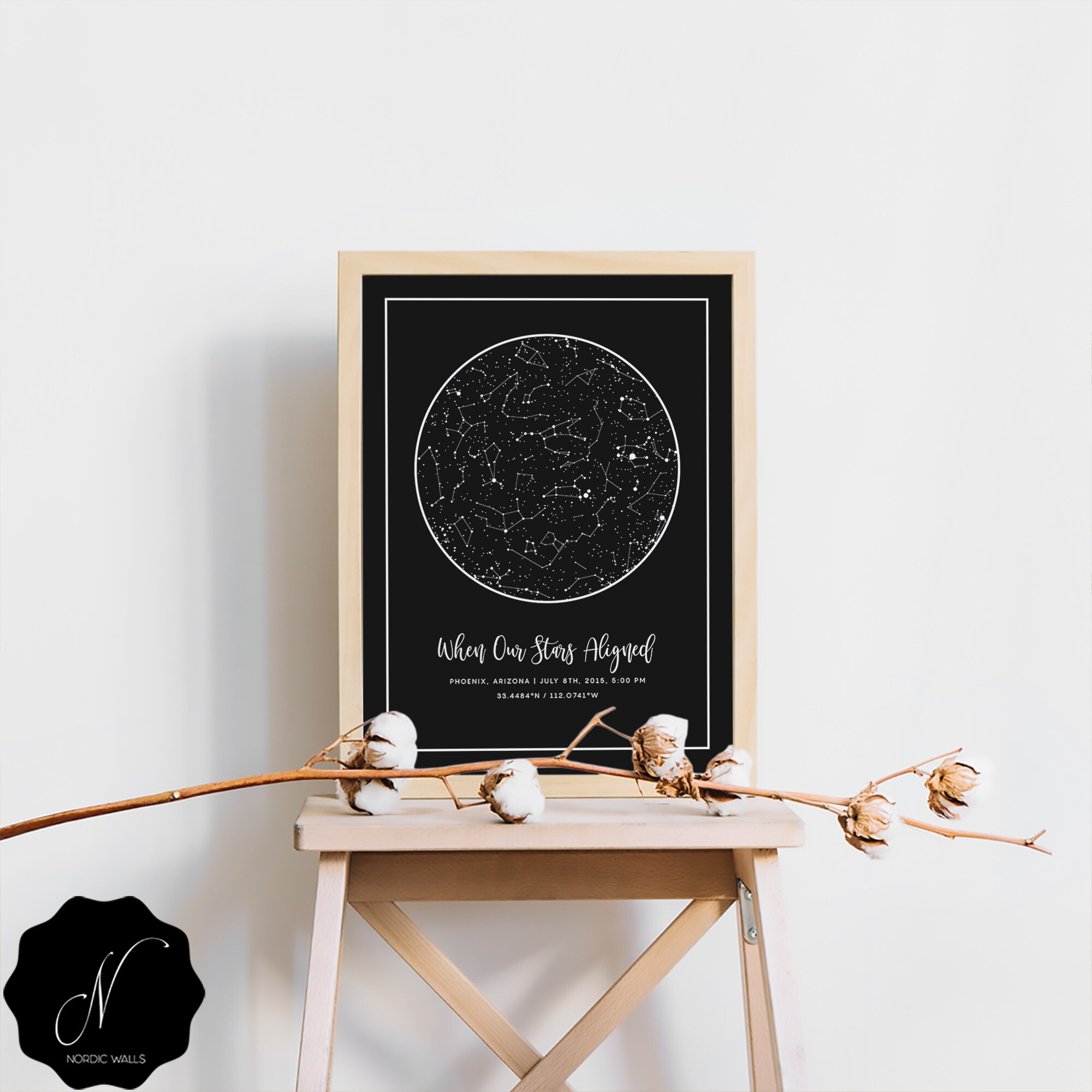 Celestial Star Map First Anniversary Gift Custom Star Map - Etsy