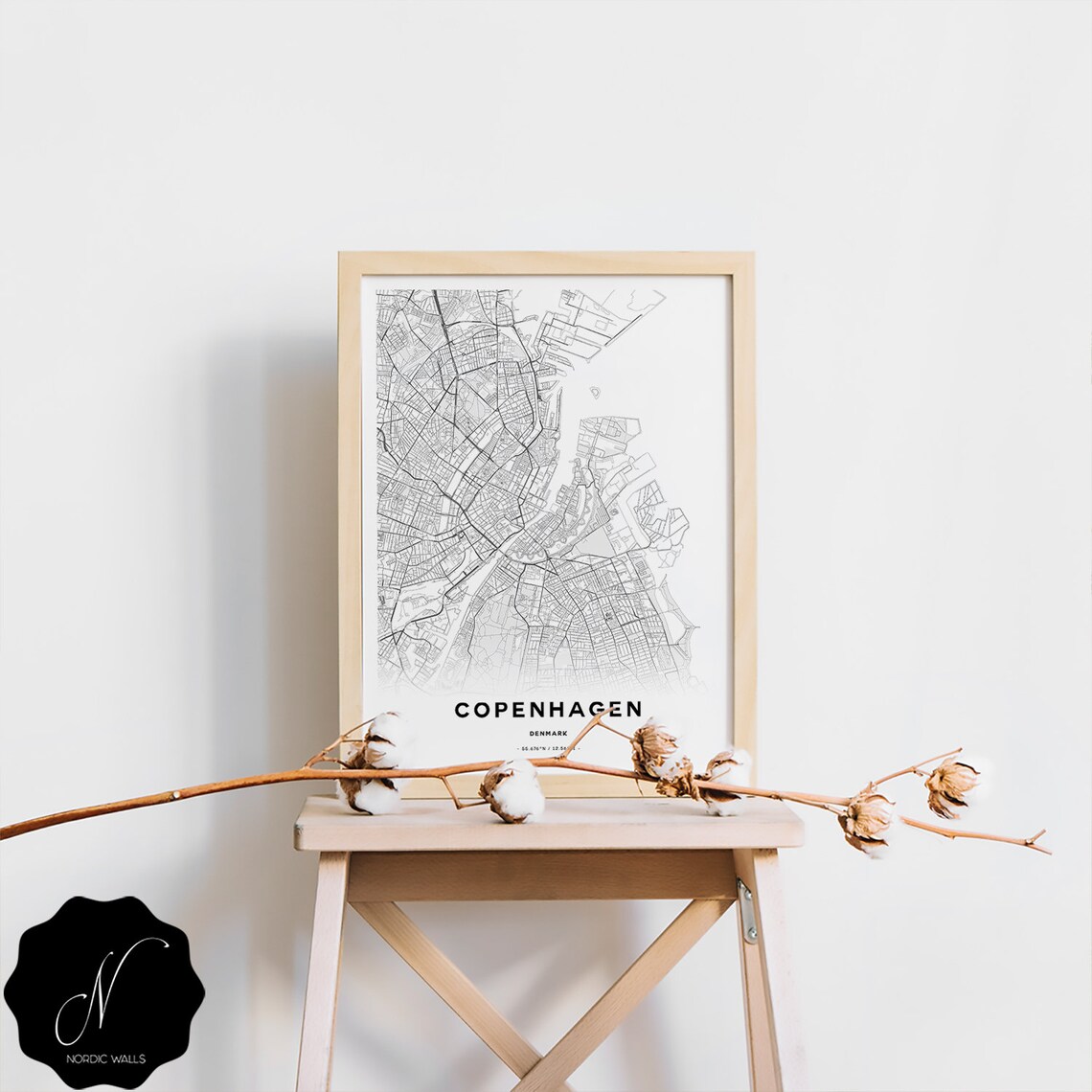 Copenhagen Map Print Map Gifts Printable Map Of Copenhagen | Etsy