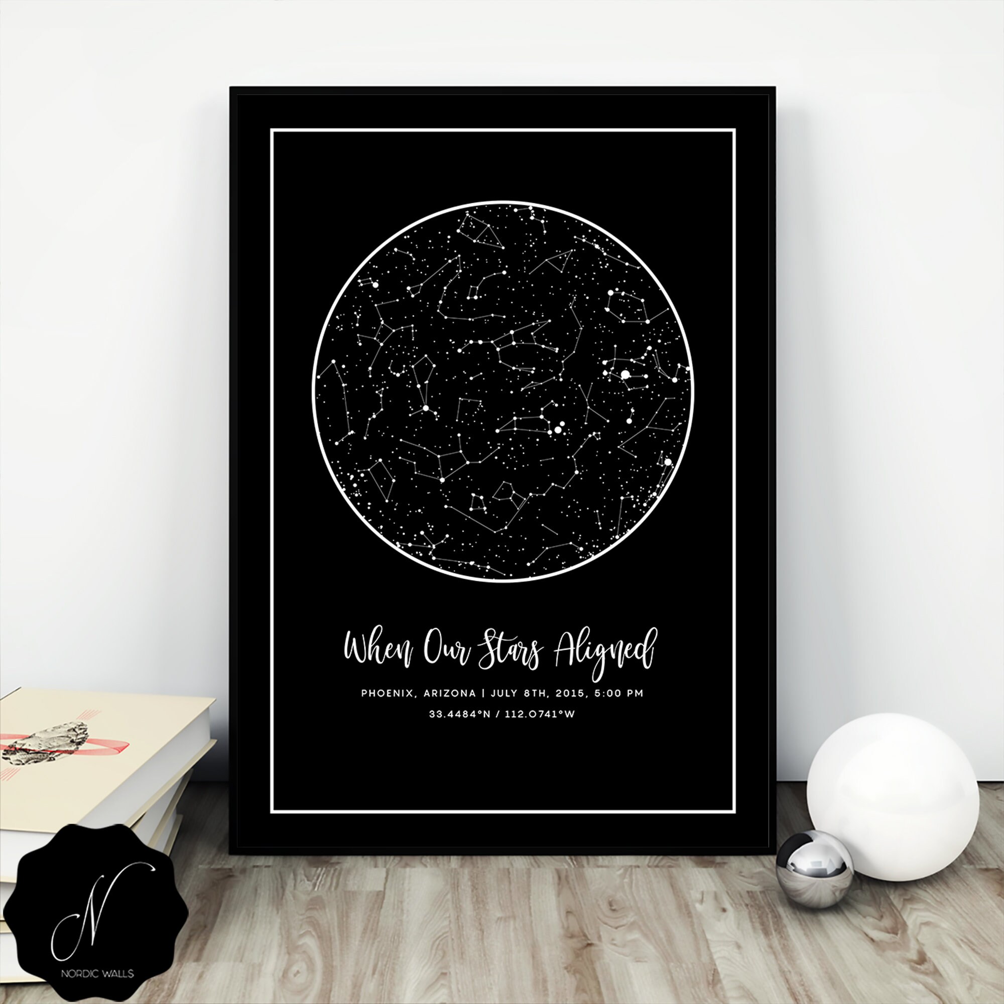 Celestial Star Map First Anniversary Gift Custom Star Map - Etsy