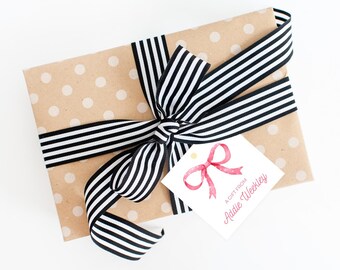 Set of Bow Personalized Gift Tags