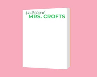 Personalized Notepad - "From the desk of"