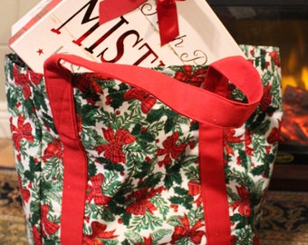 Christmas Gift Bags/Eco-Friendly Reusable Market Bag/Variety of Patterns