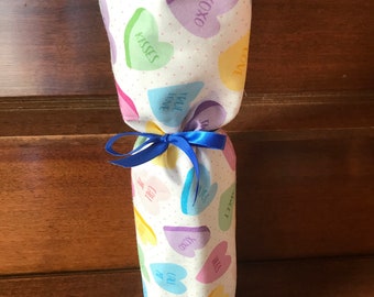 Valentine Candy Hearts Wine Bottle Gift Bag