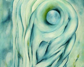 Acrylic painting on canvas, angel painting "Archangel Gabriel", original painting, unique