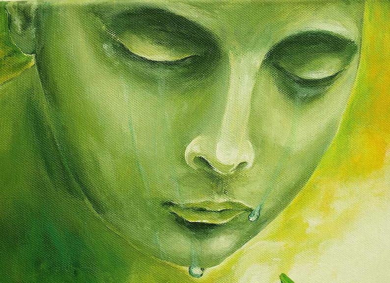 pintura-acr-lica-original-l-grimas-etsy-espa-a