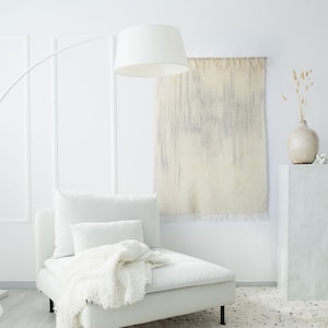 Minimalist Wall Hanging – Woven Tapestry Art – Japandi Wabi Sabi Decor – Hand Dyed Fiber Art – Modern Wall Decor for Living Room