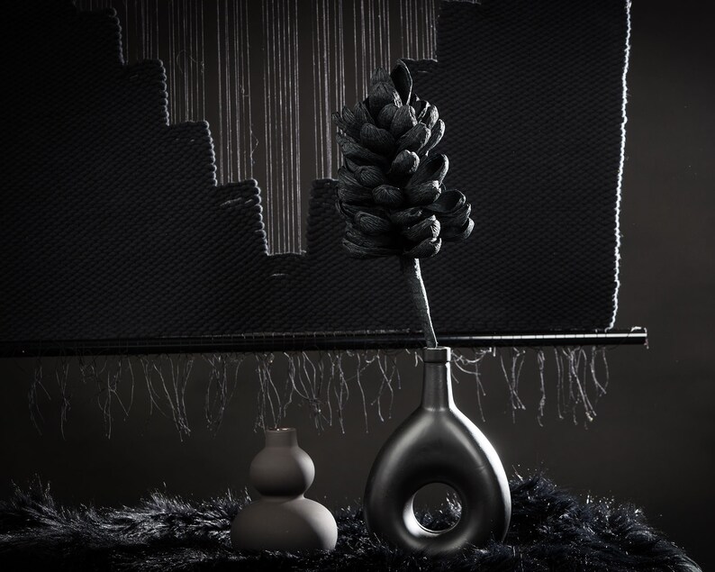 Cotton Rope Textile Art Rustic Interior Art Macrame Hanger Etsy