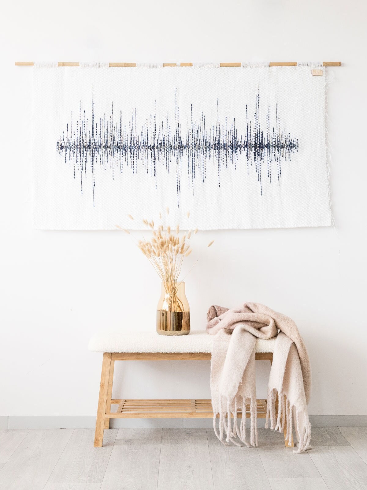 Musique Murale Textile, Tissage de La Décoration Pièce Teintée, Makramee Wandbehang, Musicale, Bande