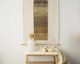 Woven Wall Decoration - Handmade - Earth Tone Tapestry - Large Woven Wall Hanging - Boho Minimalist Decor - Scandinavian Home - Kauwela