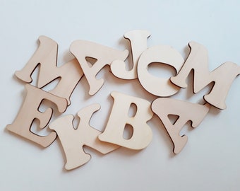 10 cm Buchstabenrohlinge, Holzbuchstaben, Rohlinge unbemalt
