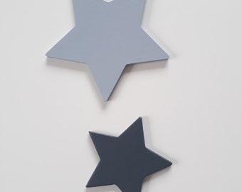 Sterne aus Holz, Sterne-Duo passend zu Holzbuchstaben