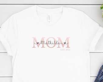 T-Shirt MOM mit Namen MOM est...