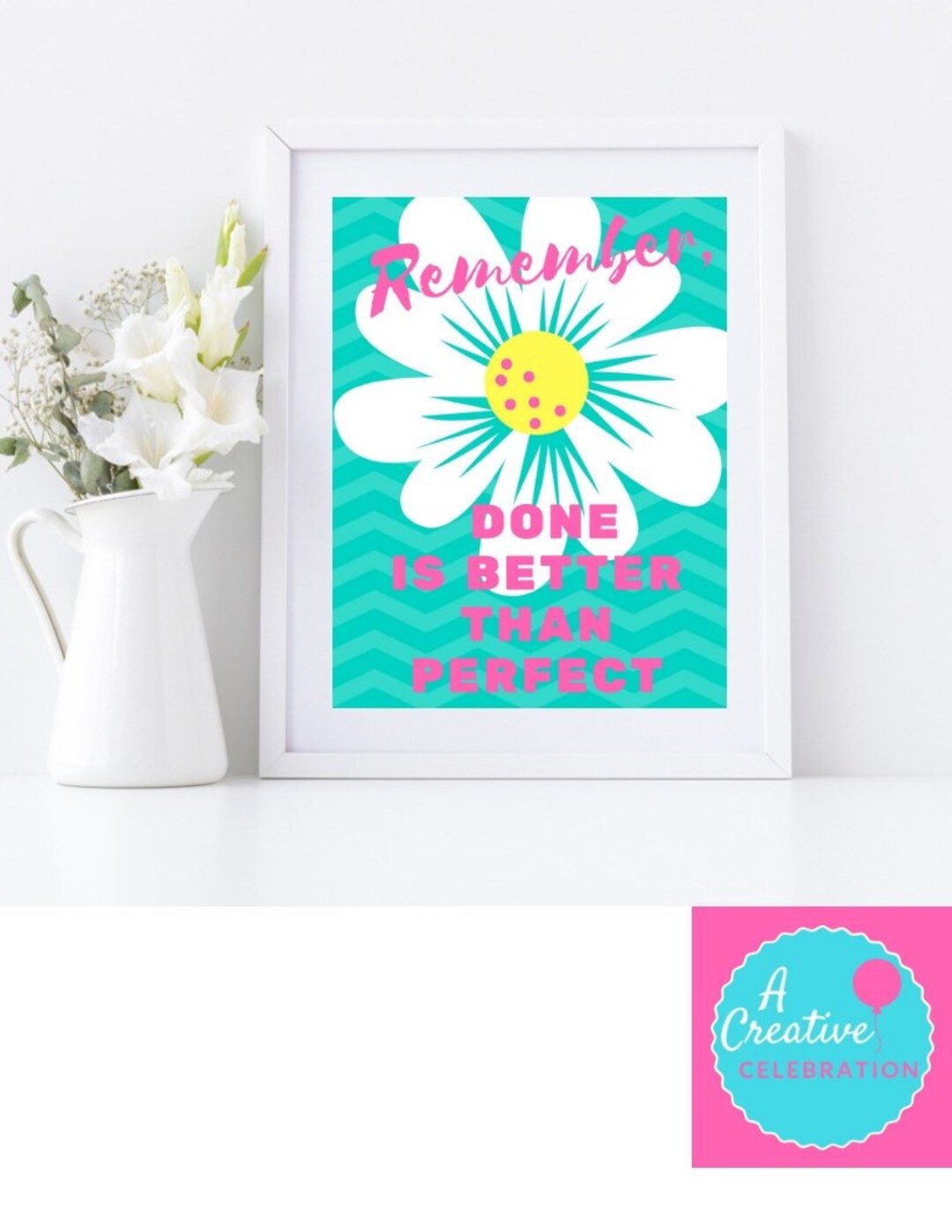 Motivational Quotes Printable Sign Instant Download Done is - Etsy