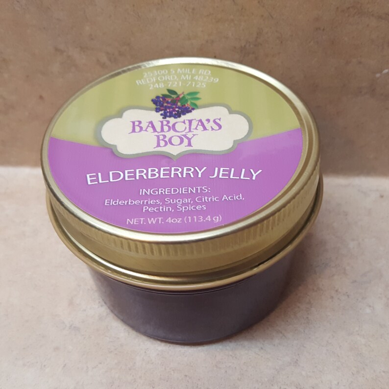 Elderberry Jelly 4 oz. jar, Homemade Elderberry Jelly 4 oz. jar, Homemade