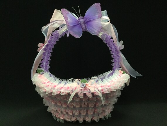Decorated Butterfly Basket For Baby Shower Wedding Quince Etsy
