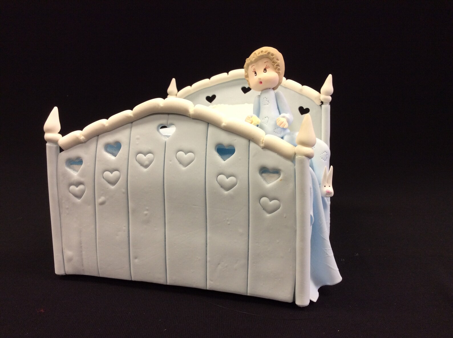 Cold Porcelain Baby Boy Crib Cake Topper/ Table Etsy