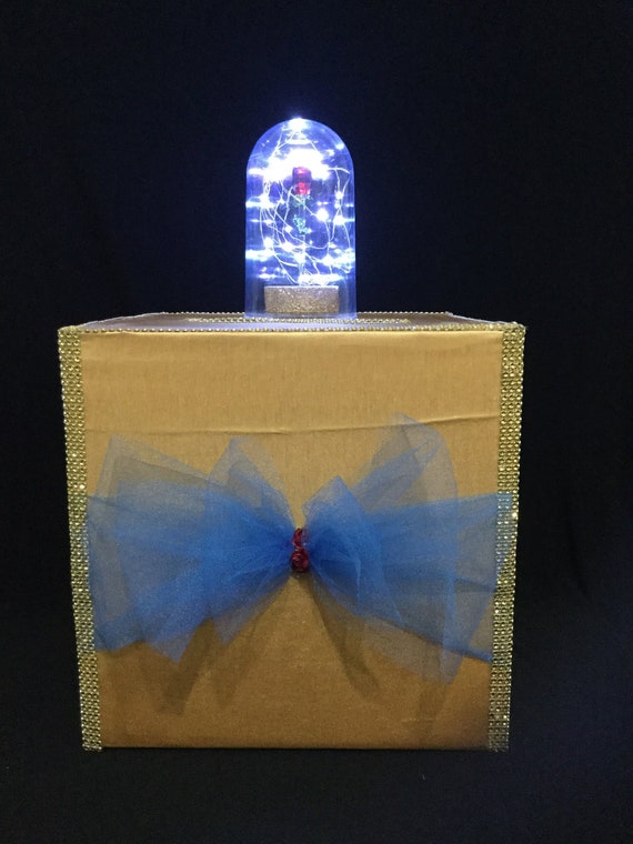 Lighted Beauty The Beast Gift Card Box Money Box Etsy