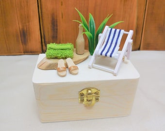 mini Wellness Box, Gutschein verpacken, Geschenkbox, Geldgeschenk Sauna, Wellnessgutschein, Geburtstagsgeschenk, Verpackung Gutschein, Spa