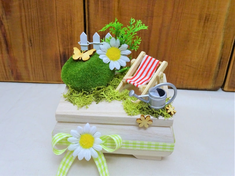 Garten mini Holzbox Gutschein Garten Geldgeschenk Garten
