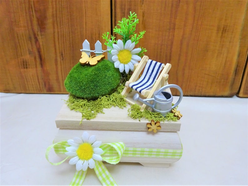 Garten mini Holzbox Gutschein Garten Geldgeschenk Garten