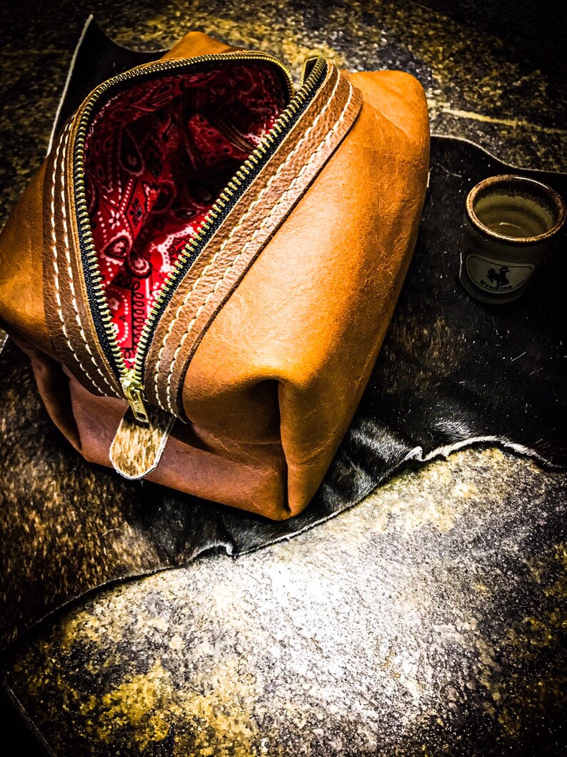 Leather Shaving Bag Etsy