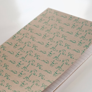 Limited Edition Eco Yoga Journal, Yoga Pose Pattern, Yoga Gift for Teacher, Eco Friendly Yoga Notebook, Sustainable Yoga Gift