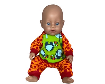 Pijama de muñeca “Elefante” en talla 40/43 cm