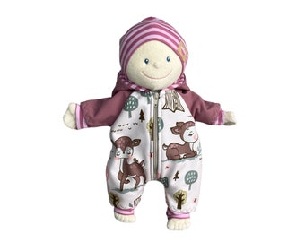 Adorable 2-piece doll overall with hat “Deer” size 30 cm