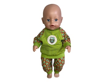 Pijama de muñeca “Búho” en talla 40/43 cm