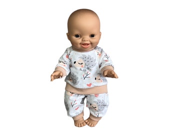 Pijama para muñecas “Erizo” para muñecas talla 32/34 cm